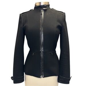 Burberry Knit Zip Front Jacket